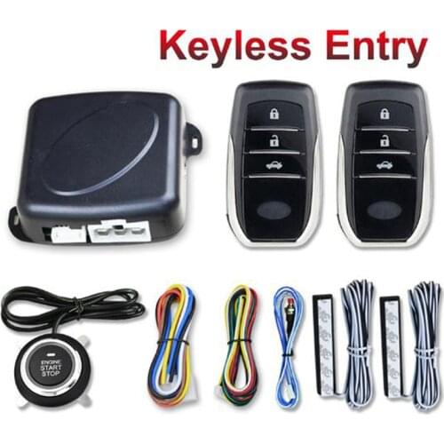 Hot Koop Keyless Entry Systeem Start Remote Engine Auto Alarm Systeem Start Stop Knop Stop Pke Auto Centrale Vergrendeling