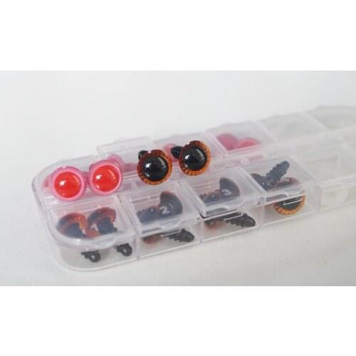 16pcs/box 12mm new brown toy eyes+12mm red pink eyes with washer for toy accessories
