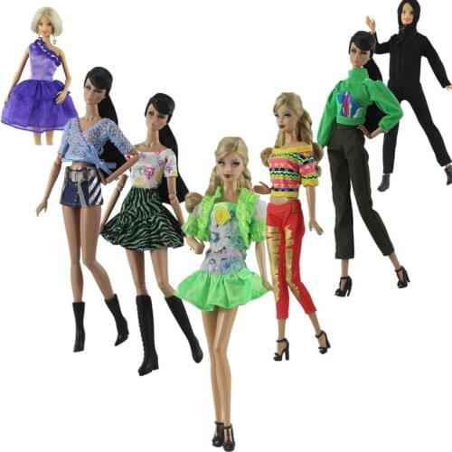 1/6 BJD Doll Clothes Set Fashion jumpsuit Shirt Skirt Pants Trousers Dress for Barbie Clothes Outfit 11.5" Dolls Accessories Toy