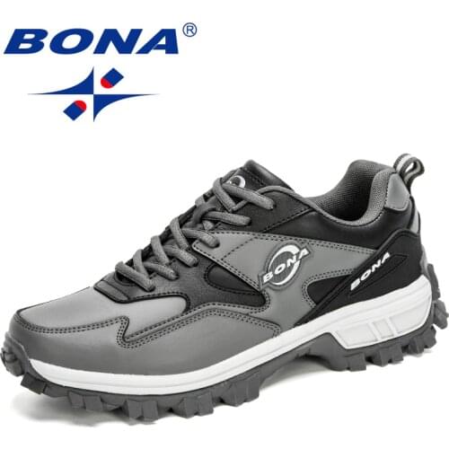 BONA 2020 New Designers Hiking Trekking Shoes Men Mountain Climbing Shoes Outdoor Non-Slip Sneakers Walking Footwear Masculino
