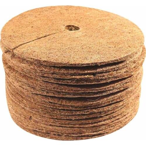 Coir Fiber Liner Round Coconut Natural Coconut Fibers Disc Coir Weed Control Rings For Weed Control Plant Cover Flower Pot