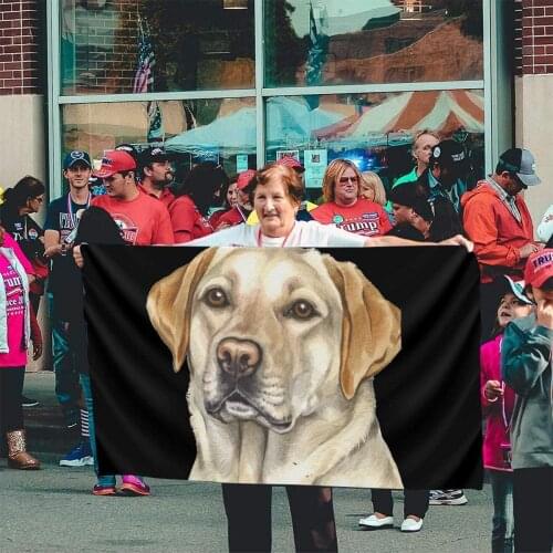 Labrador Dog Lab Yellow Art Cute Flags 3x5 Foot Polyester Banner Flags 3x5 Ft