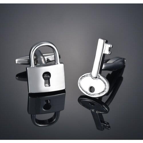 Fashion door key lock Cufflinks French long sleeve shirt sleeve nail shirt accessories Cufflinks