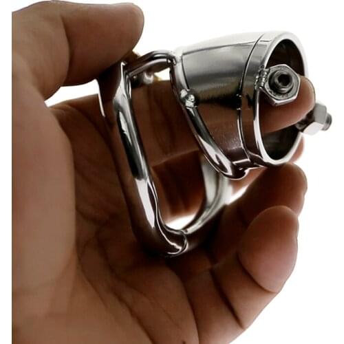 For Men Penis Lock Stainless Steel Cock Cage Penis Ring Chastity Device Belt Tool Restraint Sex Toys C122 3 Sizes Choose