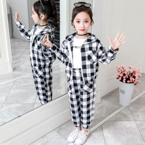Valentines Outfit Toddle Girls Fashion Children Party Clothes Sets Kids Baby Girl Spring Autumn Clothes Long Sleeve Plaid Pants