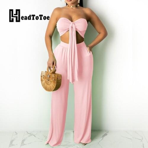 Solid Lace Up Fashion Two Piece Set Women Sleeveless Round Neck Navel Loose 2 Piece Set Women