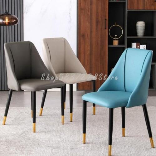 Nordic Style Family Back Dining Chair Light Luxury Makeup Manicure Stoo