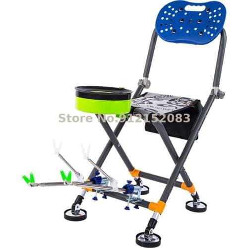 The new fishing chair multifunctional fishing chair folding portable all-terrain foot fishing chair wild fishing outdoor light s