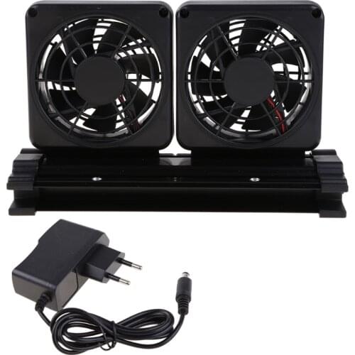 Aquarium Chiller Fish Tank Cooling Fan Reduce Water Temperature 2 Fans Set Aquarium Cooler Wind Speed Adjustable 12V