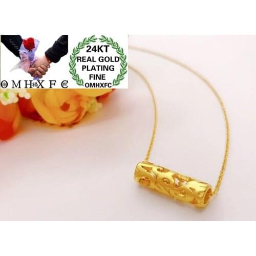 OMHXFC Wholesale YM90 European Fashion Fine Woman Girl Party Birthday Wedding Gift 520 DIY Accessories 24KT Gold Pendant Charm