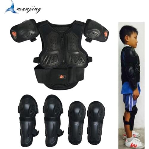 Full Black Body protect armor Vest off road Bike Riding Roller Skating Cycling Chest Spine Knee Elbow Armour Anti Impact Guard