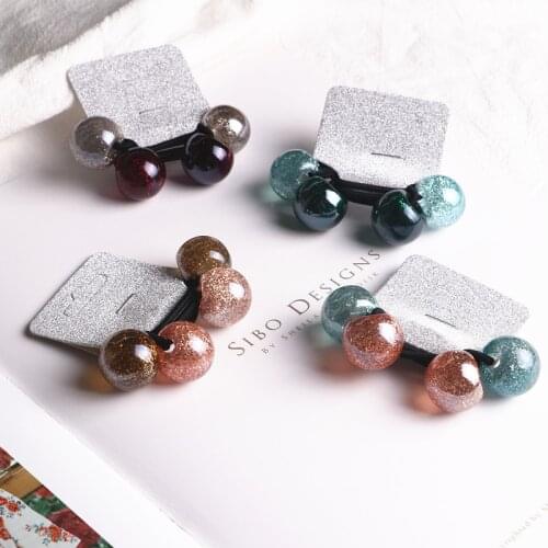 2pcs/lot Korean hair accessories jewelry ball bright hair circle Mori girl rope adult rubber band headdress childrens head rope