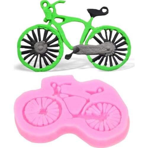 NICEYARD Reverse Forming Chocolate Food Grade Bicycle Shaped 3D Fondant Cake Silicone Mold Kitchen Decoration Tools DIY