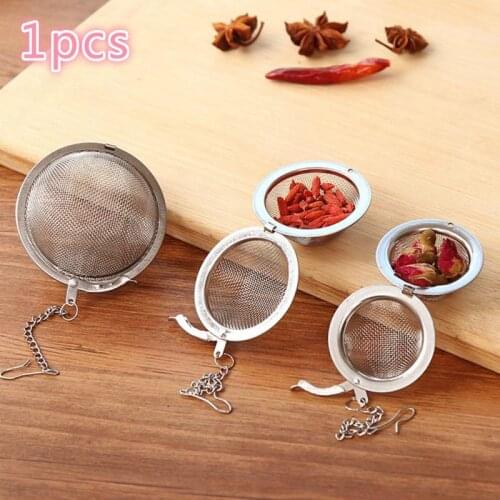 5 Size Stainless Steel Tea Infuser Sphere Locking Spice Tea Ball Strainer Mesh Infuser Tea Filter Strainers Kitchen Accessories