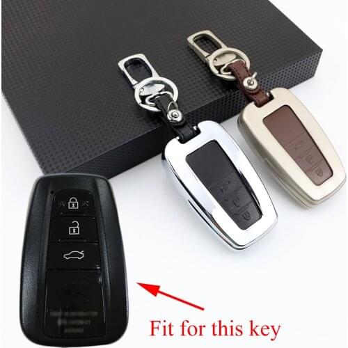 Smart 3 Buttons Key Case Bag Fit For Toyota Camry 2018 Parts Key Shell Fob Ring Holder Box Chain Cover Accessories Trim