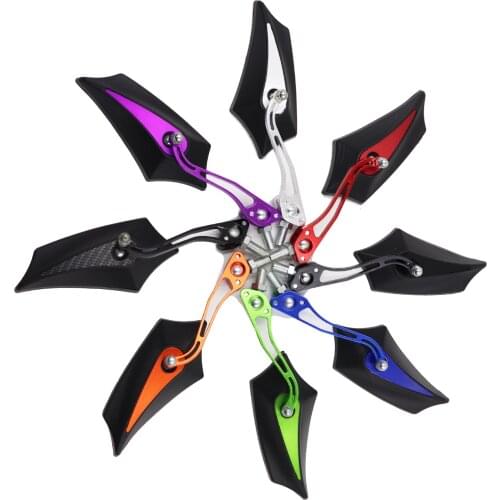 Universal Motorcycle Rearview Mirrors 8mm 10mm For Yamaha For Honda For Kawasaki For Suzuki Clear Lense