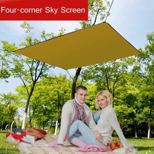 Awning Waterproof Tarp Tent Tarp Shade Ultralight Garden Canopy Sunshade Outdoor Camping Picnic Sunscreen Shade Cloth