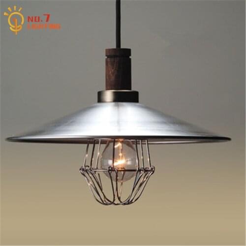 Japanese Minimalist Retro Industrial Pendant Lights Led E27 Iron Art Metal Hanging Lamp Bar Bedroom Living/Dining Room Tea House