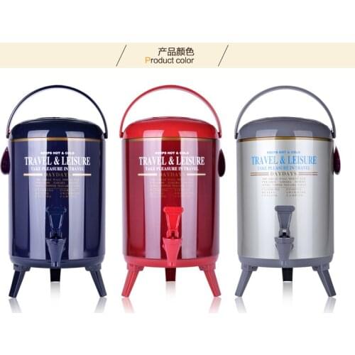 1pc 9.5L Keep Hot/cold stainless steel Commercial Heat preservation barrels for water coffee drink tea soybean milk IDB-1000ISH