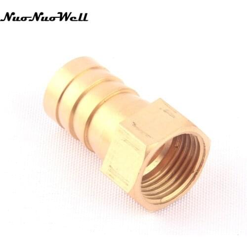 1pcs NuoNuoWell Brass 1/2"-19mm Female Straight Hose Connector Garden Irrigation Watering Pipe Metal Adapter Coupler Fittings