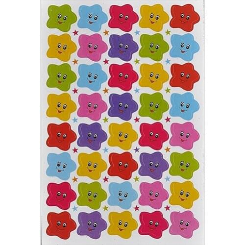 10pcs 400 Smile Stars Decal School Children Kid Teacher Labels Reward Cute Sticker for DIY Scrapbook Decor School Stationery Set