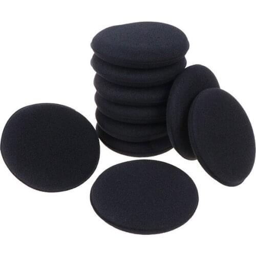 10pcs Car Accessories Washing Tools Black Soft Microfiber Auto Detailing Applicator Pad Best For Waxing and Polishing