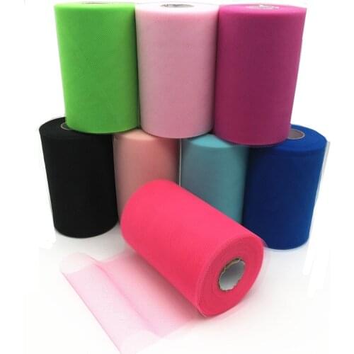 100 Yards 15cm Organza Tulle Roll Spool Fabric Ribbon DIY Gift Box Tutu Skirt Table Skirt Wedding Party Decoration Baby Shower