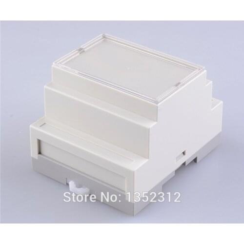 5pcs/lot 72*87*60mm din rail plastic electronic project box swith control box plastic fireproof ABS waterproof din rail case