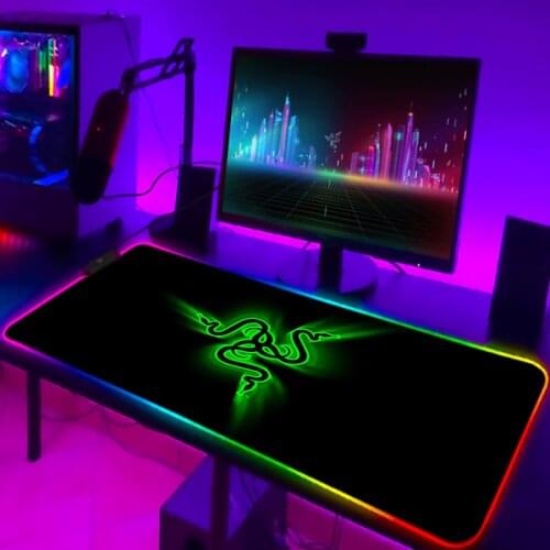 Gamers Accessories Rgb Mouse Pad RAZER Keyboard Gaming Mats for Pc Gamer Full Backlit Mat Computer Large Mousepad Xxl Mausepad