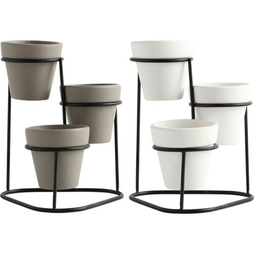 Big deal Nordic Style Home Mini High-Quality Flower Pots Simple Garden Indoor Modern Plant Display Stands