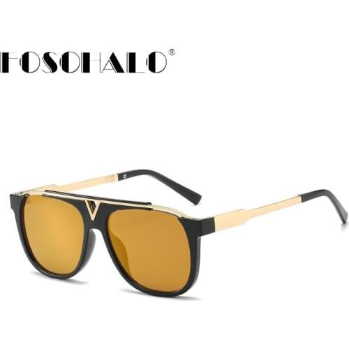 Oversized Square Sunglasses Women Luxury Transparent Retro Sun Glasses Female Big Frame Vintage Eyewear UV400 Glasses Men