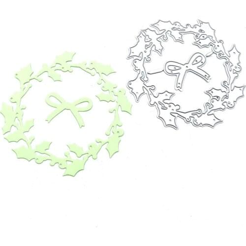 Julyarts Leaf Lace Bow Cutting Dies Scrapbooking Material Dies Card Die Cutter Stencil DIY Scrapbook Paper Photo Craft Template