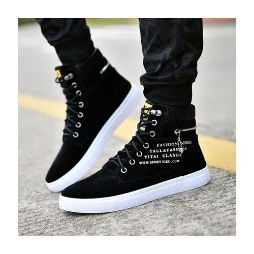 Hot Spring Autum Men Shoes Canvas Buckle Ankle Boots Male Fashion Lace-Up Leather Flats Casual Shoes Plus size 46 47