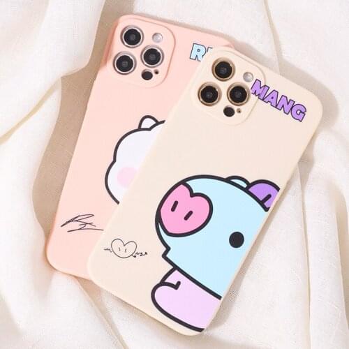 Cute cartoon pig phone case for iphone 12 pro max 11 12mini se2020 soft back shockproof cover for iphone 6 6s 7 8 plus x xsmax x