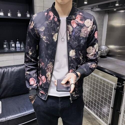 Vintage Bomber Baseball Men 2020 Spring Fashion Night Prom Stage Dress Jacket Coat Clothes Casual Jackets Hombre