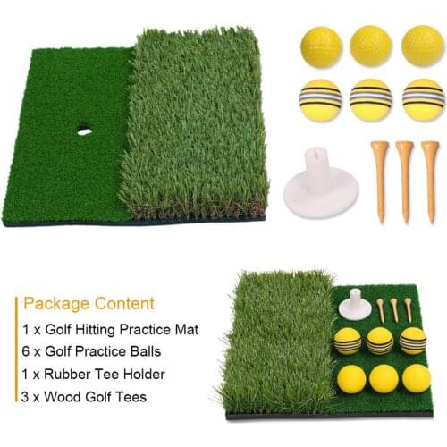 Golf Practice Mat Set Non-slip Durable Training Mat Golf Accessories Indoor Golf Training Aids Golf Mat Ball Practice Set