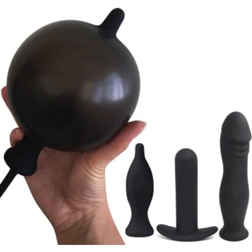 Inflatable Anal Dildo Plug Expandable Butt Plug With Pump Adult Products Silicone Sex Toys for Women Men Anal Dilator Massager