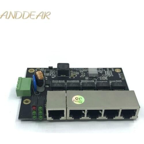 Unmanaged 5port 10/100M industrial Ethernet switch module PCBA board OEM Auto-sensing Ports PCBA board OEM Motherboard