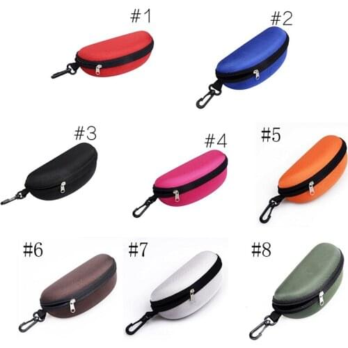 NEW Portable Convenient High Quality Fashion Zipper Eye Glass Cycling Glasses Clam Shell Hard Case Popular Protector Box#249307