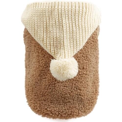 Dog Clothes Winter Lambs Plush Hoodie Vest For Dogs Coat Jacket Lamb Wool Ropa Perro French Bulldog Clothing