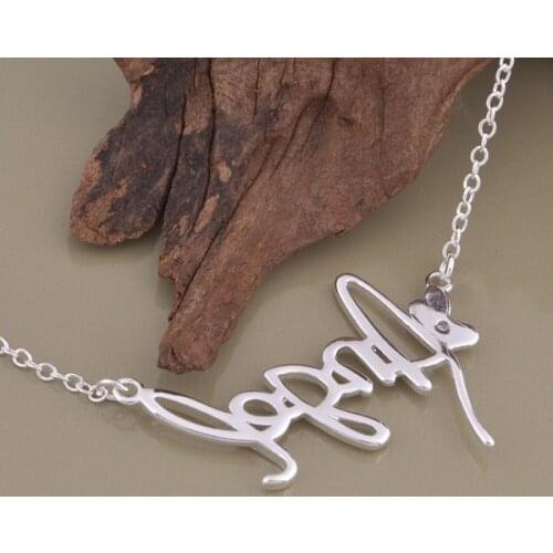 Wholesale High quality silver plated Fashion jewelry chains necklace pendant WN-1206