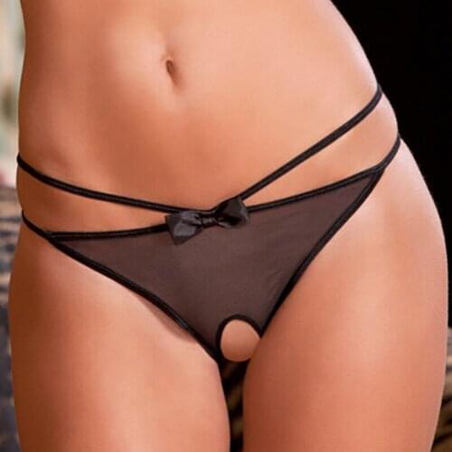 Sexy Underwear Women Lace Pantie Hot Erotic Lingerie Thongs Seamless bandage Transparent Open file Underpants Womens Panties