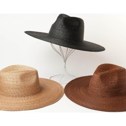 New Eleagant High Quality Men Women Wide Brim Fine Straw Foldable Roll Up Hat Fedora Summer Beach Panama Sun Hat Chapeu Feminino