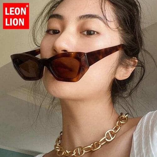 LEONLION New Cat Eye Sunglasses Women 2021 Luxury Designer Sun Glasses Women Small Frame Cat Eye Gafas De Sol Para Mujer 2021
