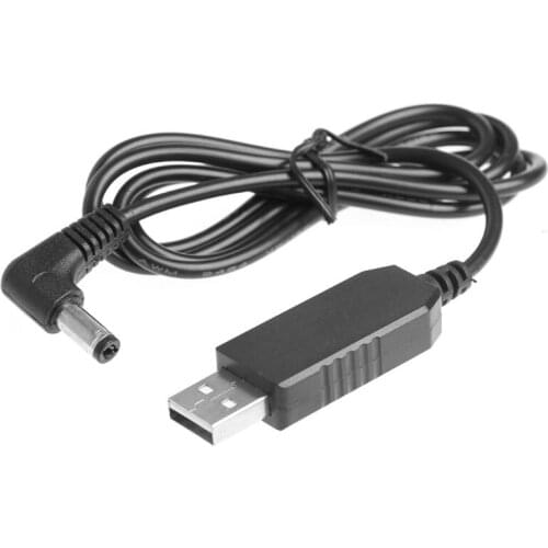 USB DC 5V To 12V 2.1x5.5mm Right Angle Male Step Up Adapter Cable For Router