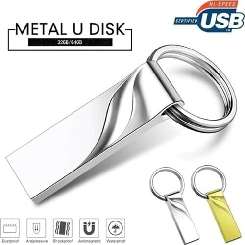 USB Flash Drive 128GB High Speed Pen Drive 64GB Metal USB Stick 32GB Pendrive 16GB waterproof USB Flash 8GB 4GB Free adapter