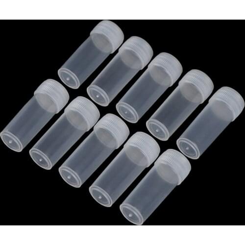 100Pcs Test Tube Vials Container Craft Screw Cap Bottle For School Chemistry For Office School Chemistry Supplies 5ml