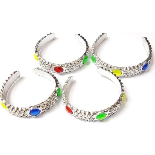 12pc silver gem Bangle bracelet 525 Girl Princess Carnival Toy novelty birthday party favors gift toy Pinata bag filler carnival