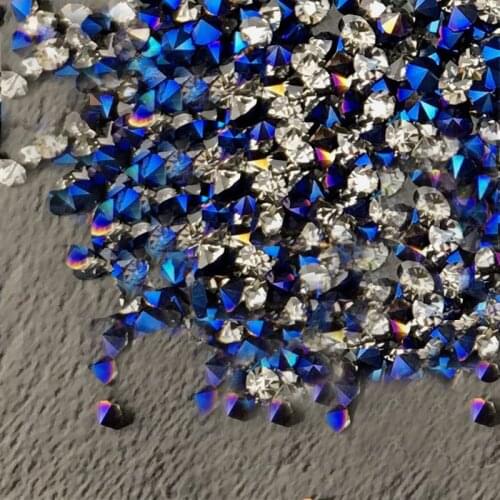 1440pcs Microbead Culet Diamond crystal Nail Art glitter/ Mini crystal Metallic AB stone Nail design art decoration rhinestones