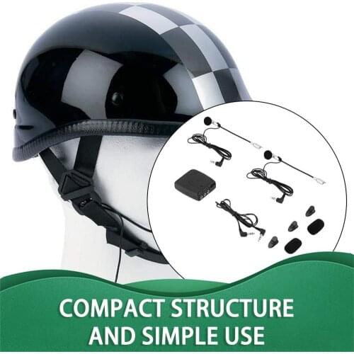 2020 New Helmet to Helmet Communicator system 2 way Motorcycle Intercom headset intercomunicadores de motos MP3 GPS